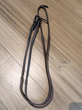 Full Size Grip Rubber Reins - Brown